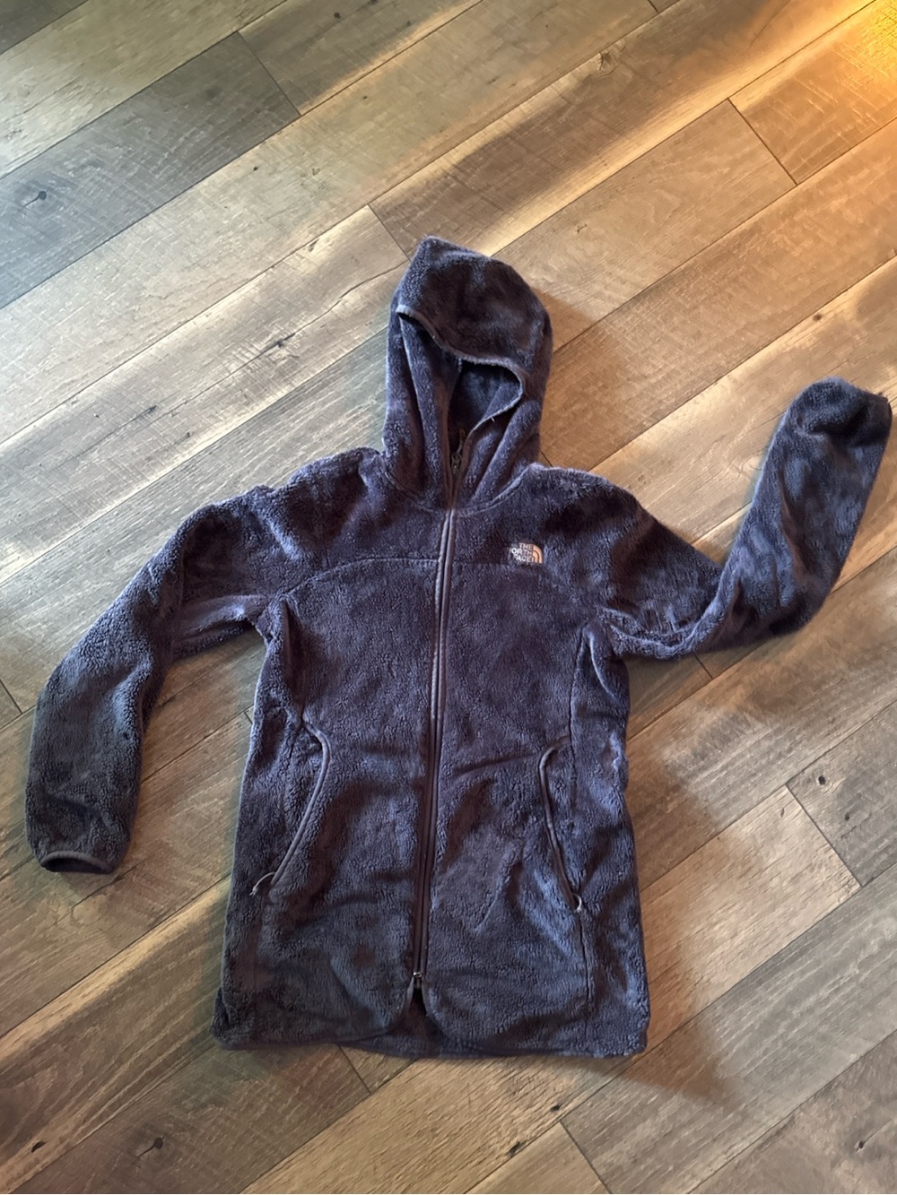 The North Face Women’s Medium Hooded Osito Fleece Jacket River Stone Purple F13
